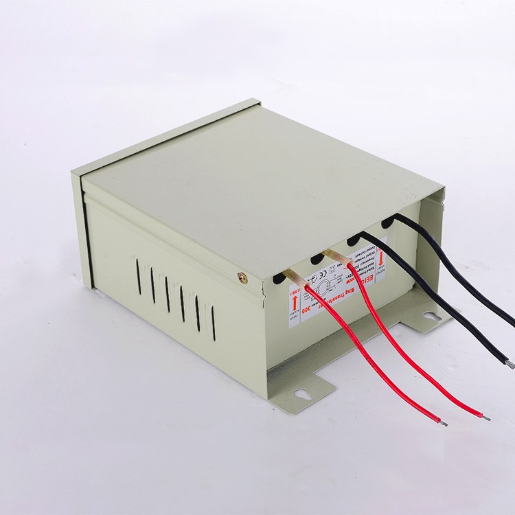 Wall-mounted encapsulated transformer photographed on a neutral background